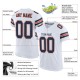 Custom White Navy-Orange Mesh Authentic Football Jersey