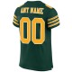 Custom Green Gold-White Mesh Authentic Football Jersey