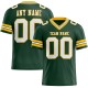 Custom Green White-Gold Mesh Authentic Football Jersey