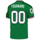 Custom Grass Green White-Black Mesh Authentic Throwback Football Jersey