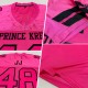 Custom Pink Pink-Black Mesh Authentic Football Jersey