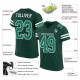 Custom Green Kelly Green-White Mesh Authentic Football Jersey