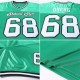 Custom Grass Green White-Black Mesh Authentic Throwback Football Jersey